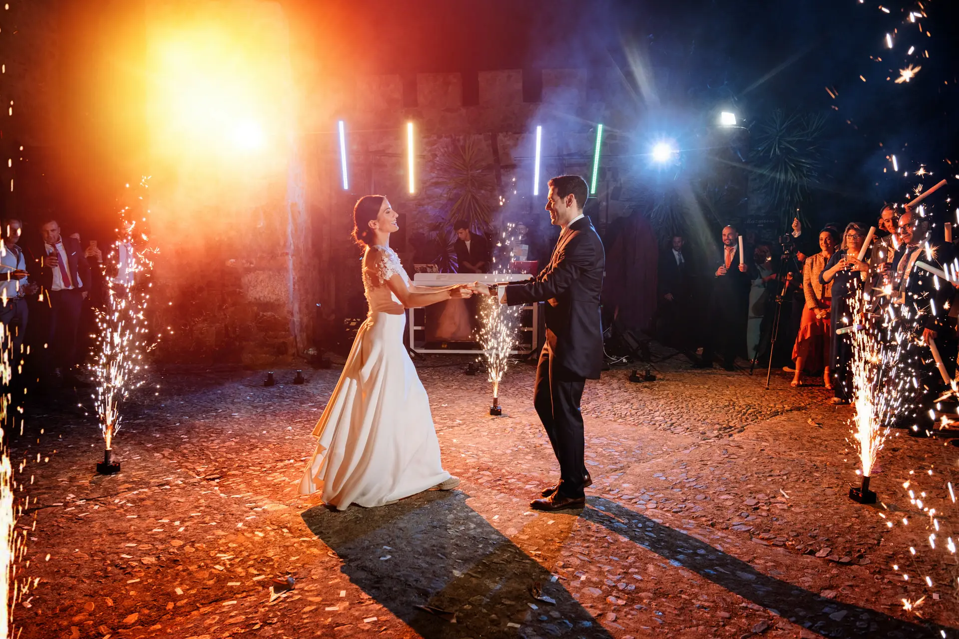 El primer baile de Rocío y Alberto entre chispas de fuego frío, en Jerez de los Caballeros