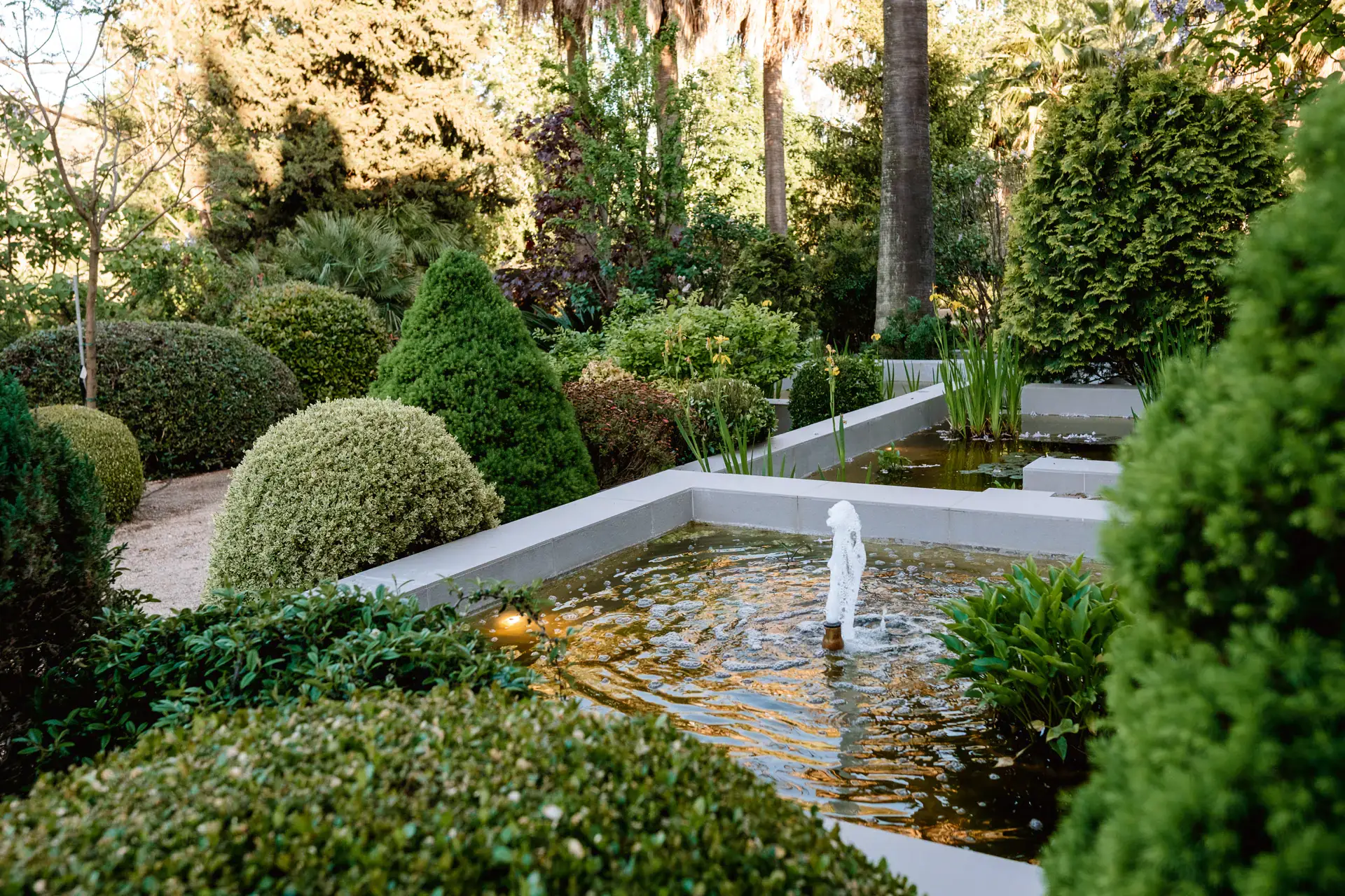 El estanque del jardín de la Huerta del Conde