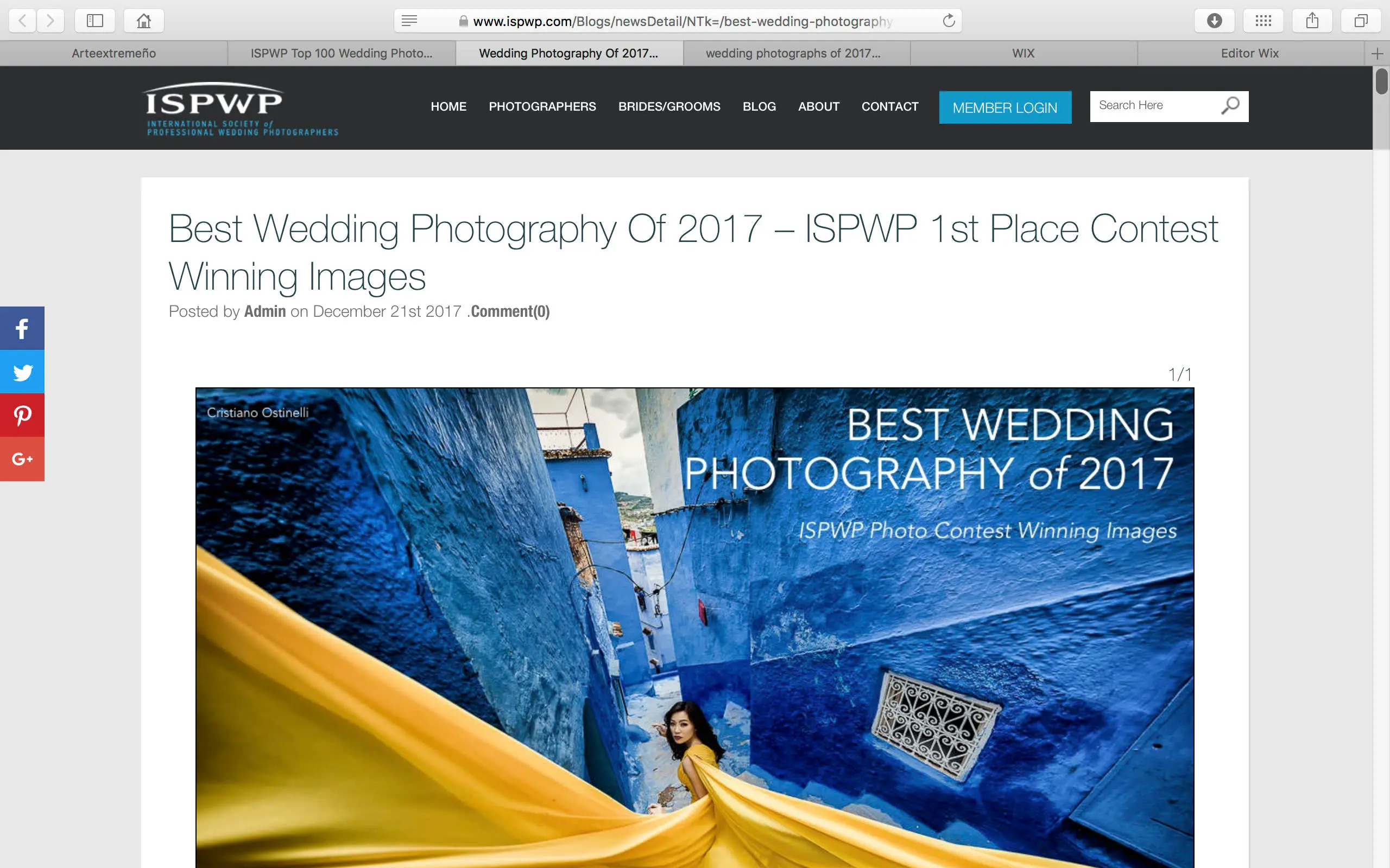 Publicación de la ISPWP con las mejores fotografías de boda del año
